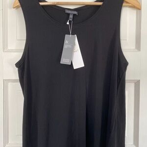Eileen Fisher NWT Black 100% Silk Shell. Large. Elegant, Chic, Timeless